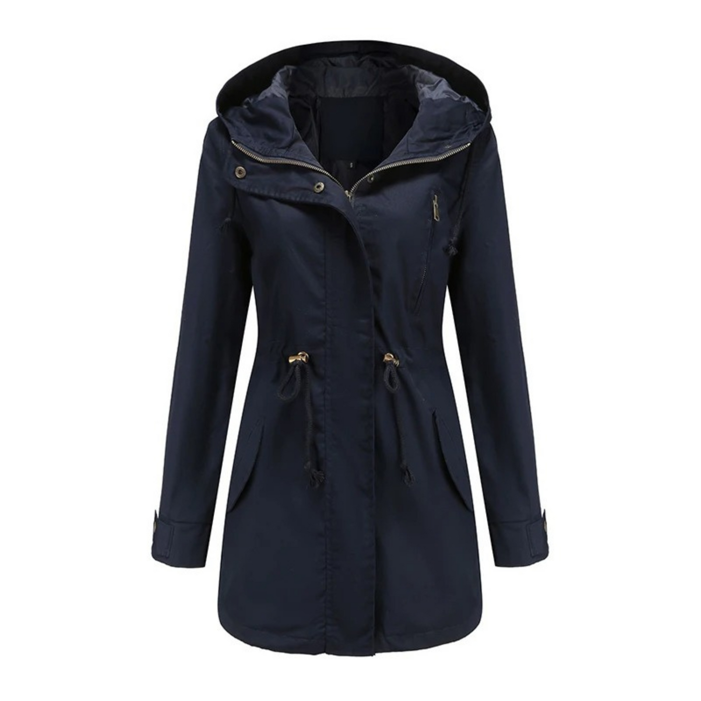 Wasserabweisende Damenjacke mit Kapuze für Frühling und Herbst