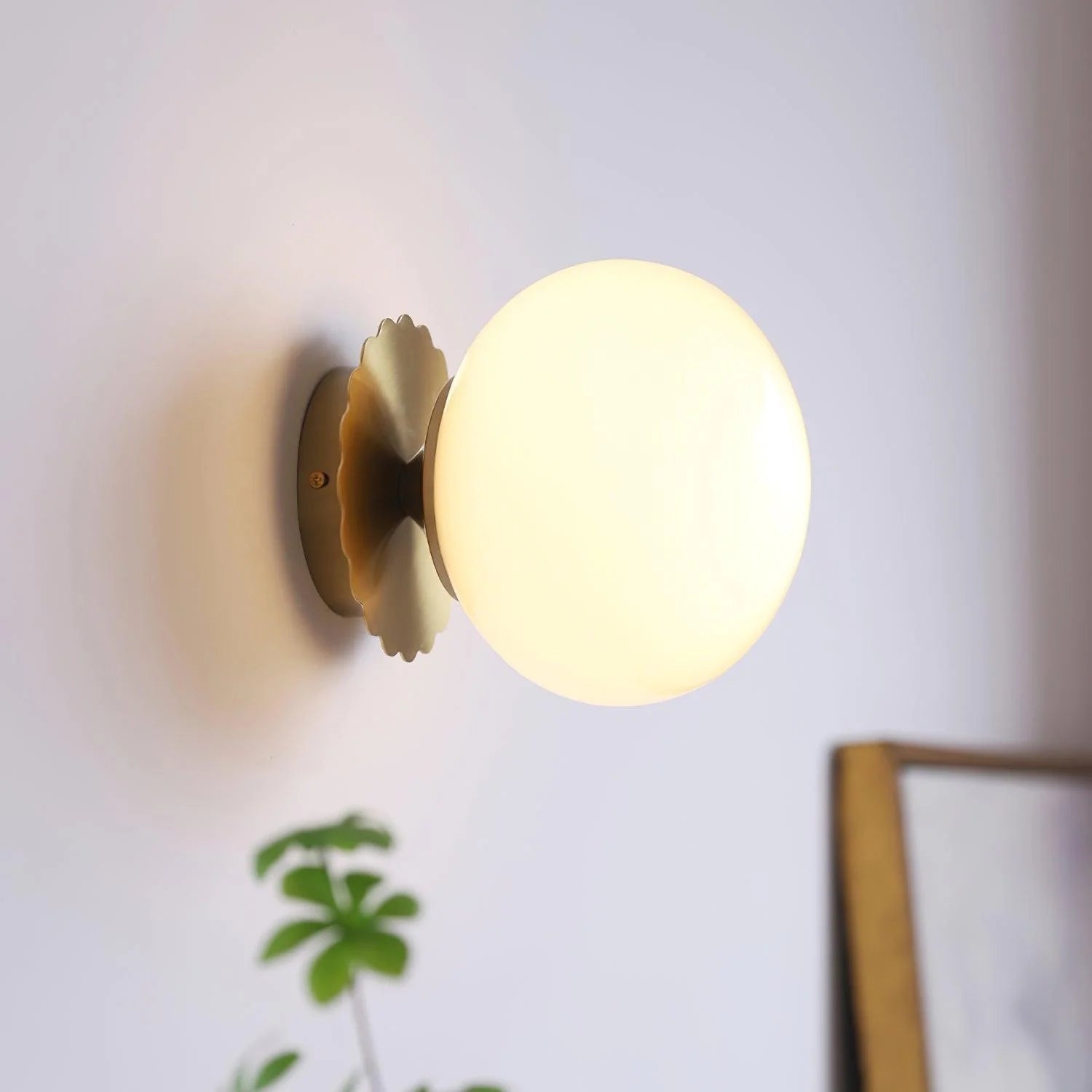 Moderne minimalistische Marshmallow -Glaswandlampe