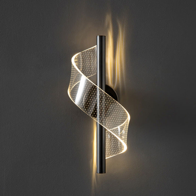 Nordisches minimalistisches Spiralwandlicht