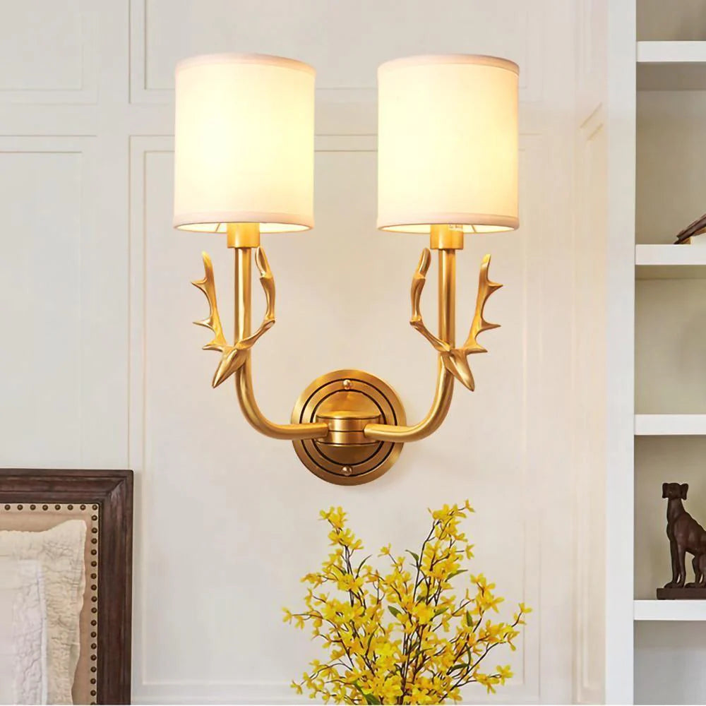 Geweihwandlampe
