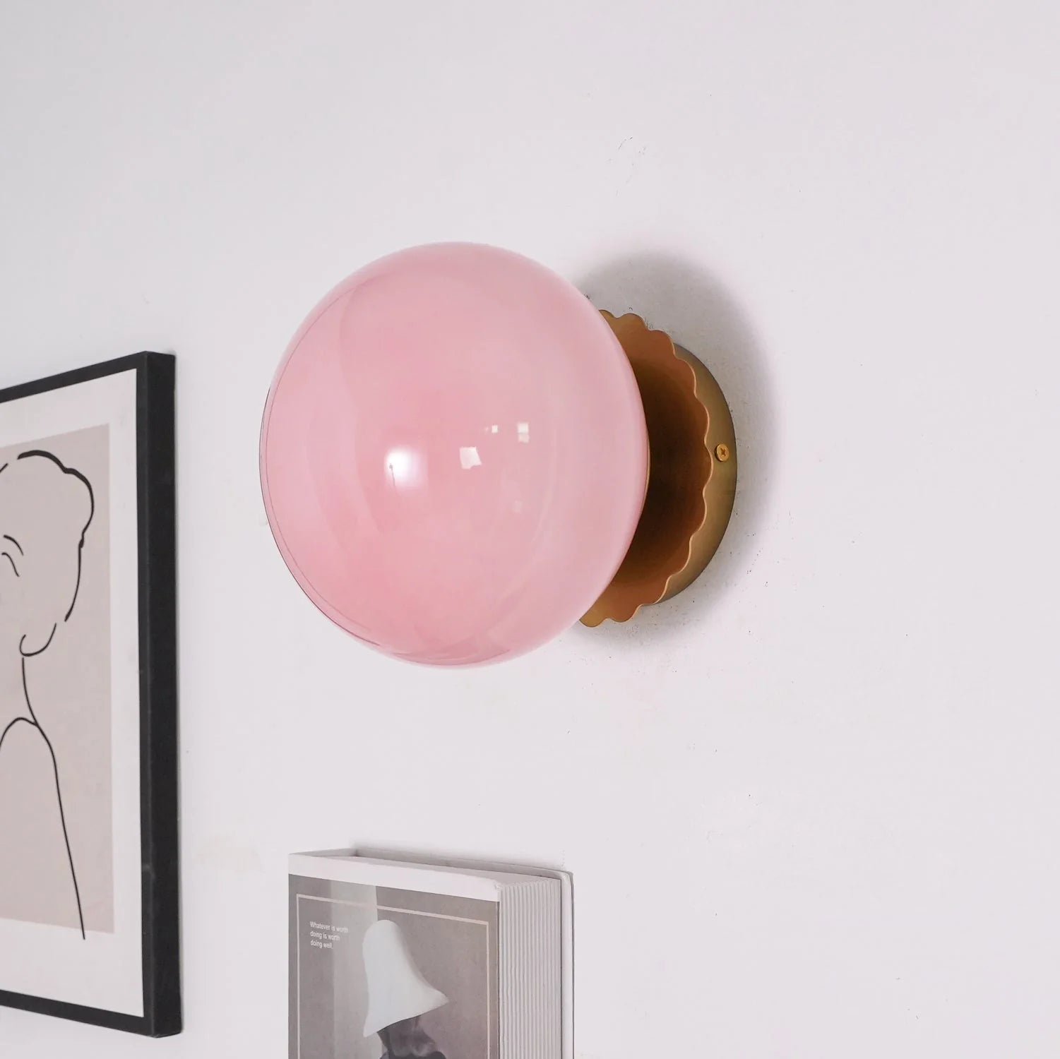 Moderne minimalistische Marshmallow -Glaswandlampe