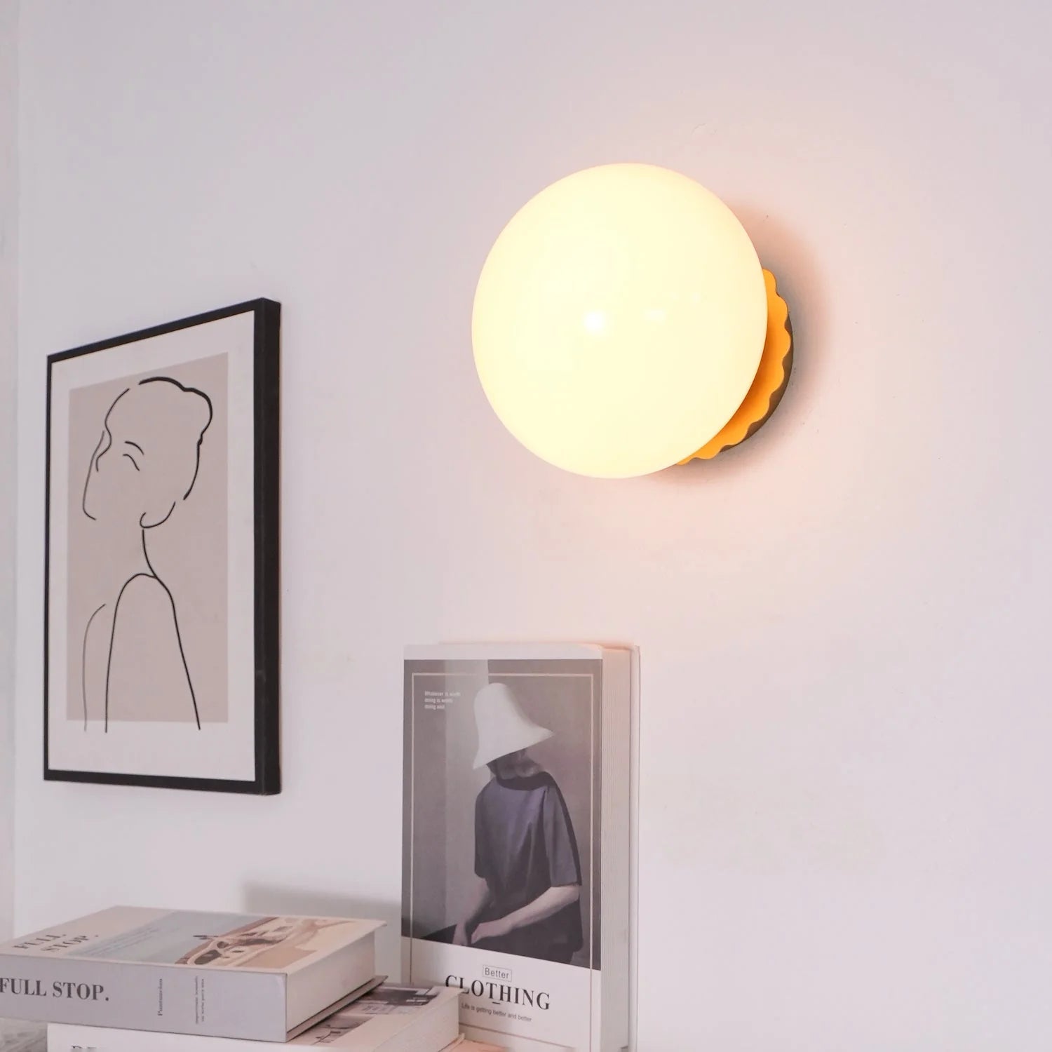Moderne minimalistische Marshmallow -Glaswandlampe