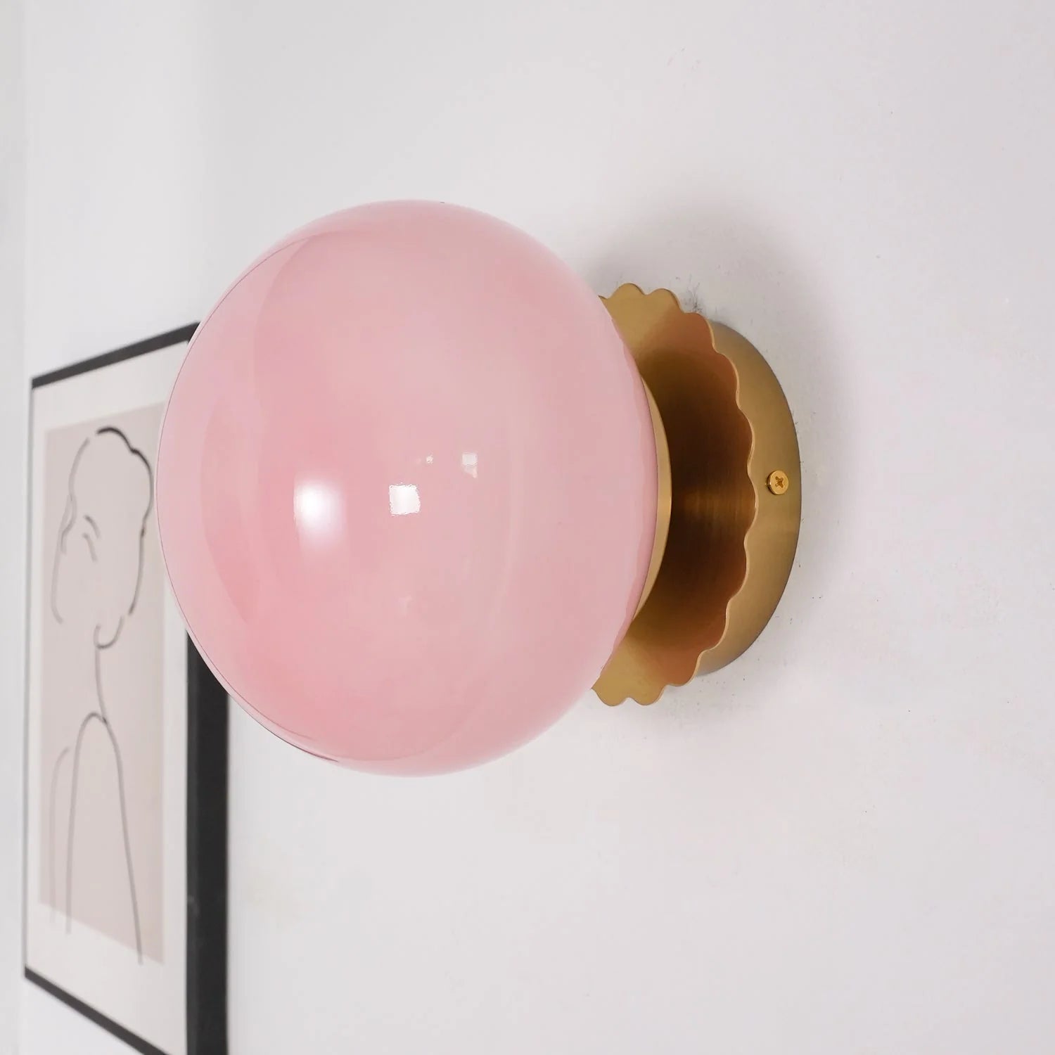 Moderne minimalistische Marshmallow -Glaswandlampe