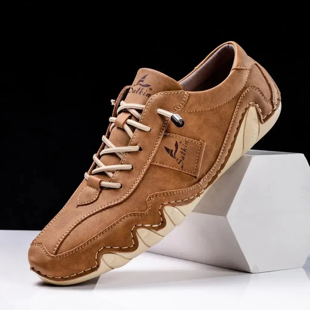 Komfortable Herren Lederschuhe mit rutschfester Sohl