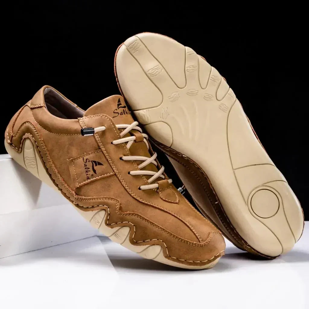 Komfortable Herren Lederschuhe mit rutschfester Sohl