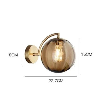 Farbige Wassermelonglaswandlampe