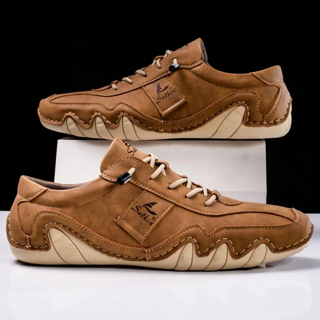 Komfortable Herren Lederschuhe mit rutschfester Sohl