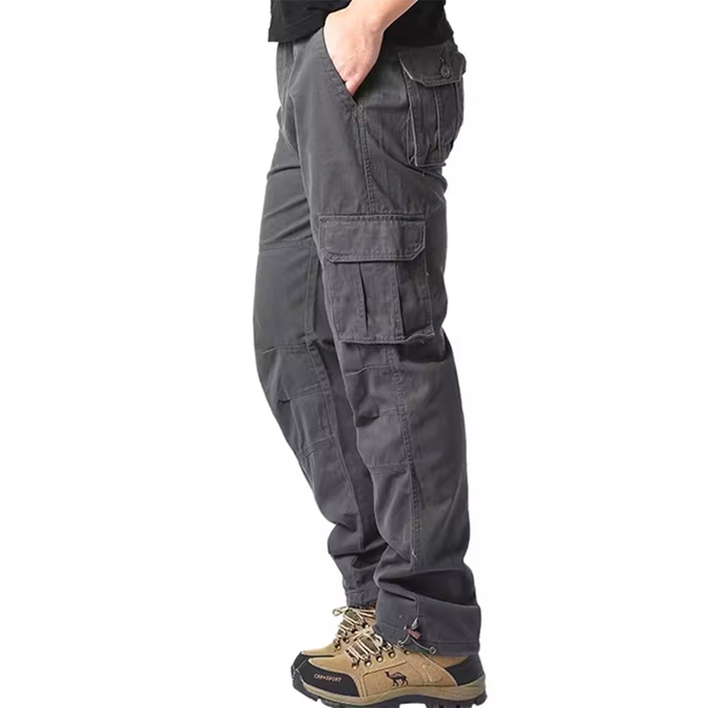 Robuste Herren Cargohose mit Taschen für Alltag Outdoor Arbeit