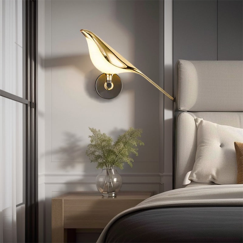 Moderne LED -Kunstdesign Vogel Wandleuchte
