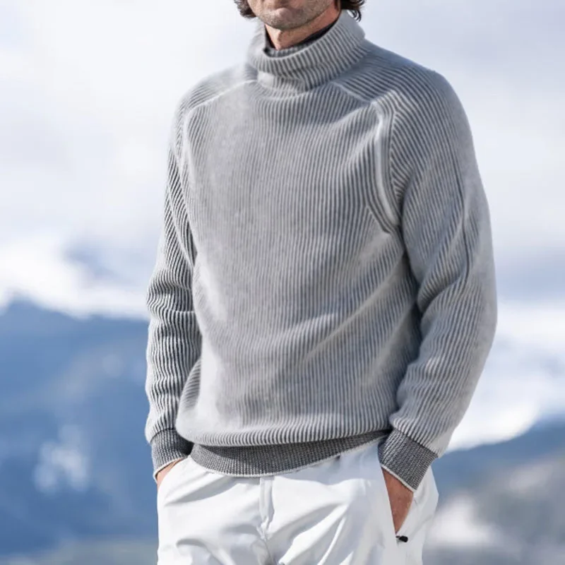 Herren Rollkragenpullover dick gestrickt