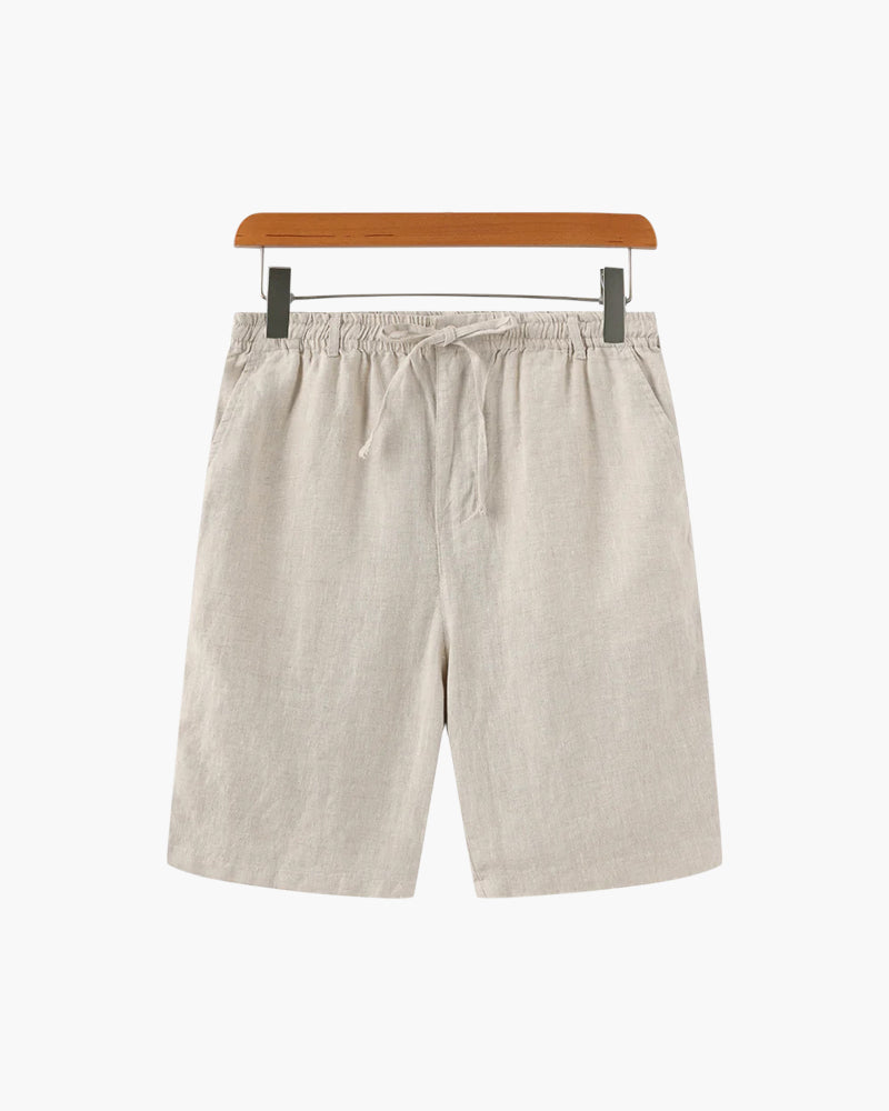 Herren Leinen-Shorts mit Kordelzug