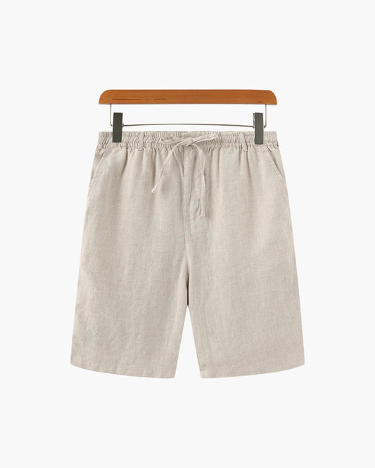 Herren Leinen-Shorts mit Kordelzug