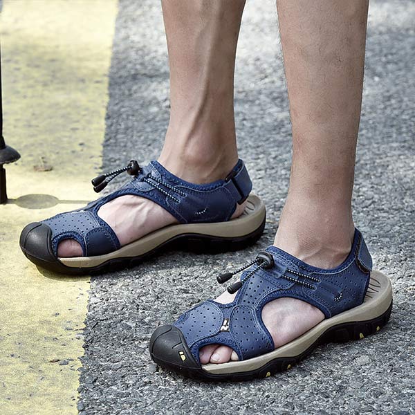 Outdoor Herren-Sandalen mit Zehenschutz und rutschfester Sohle