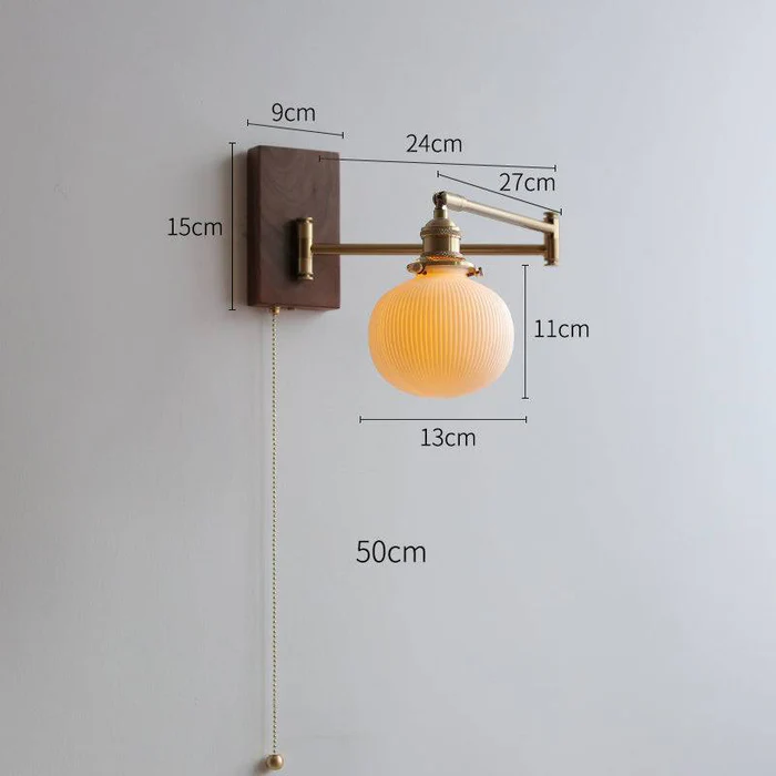 Moderne Holzwandlampe