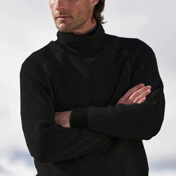 Herren Rollkragenpullover dick gestrickt