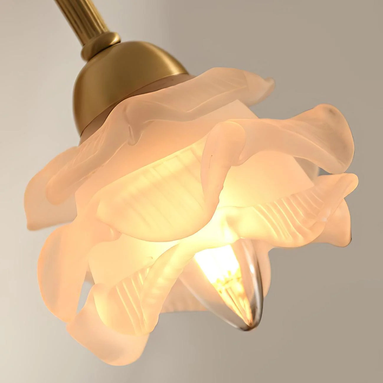 Rosette Messingwandlampe