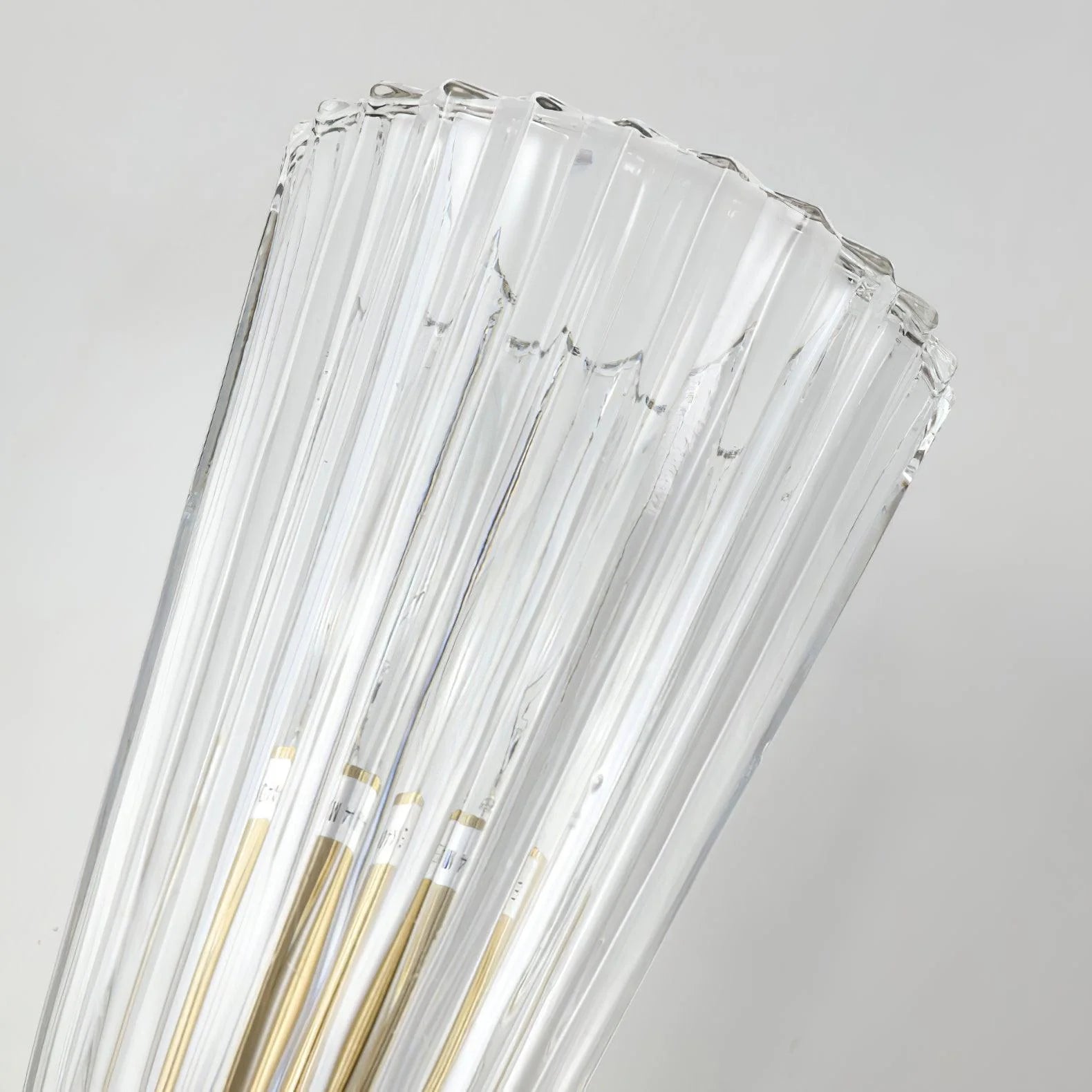 Modern Crystal Wall Sconce with Brass Finish