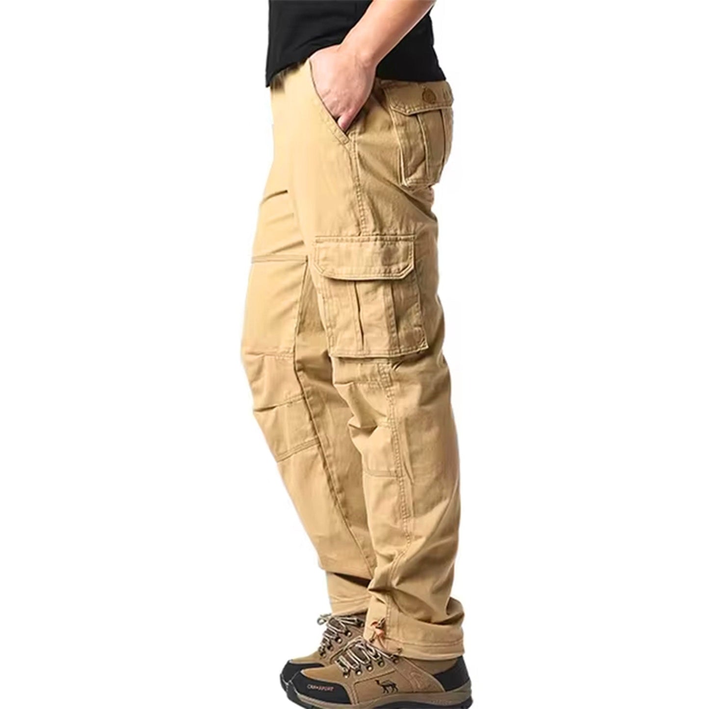 Robuste Herren Cargohose mit Taschen für Alltag Outdoor Arbeit