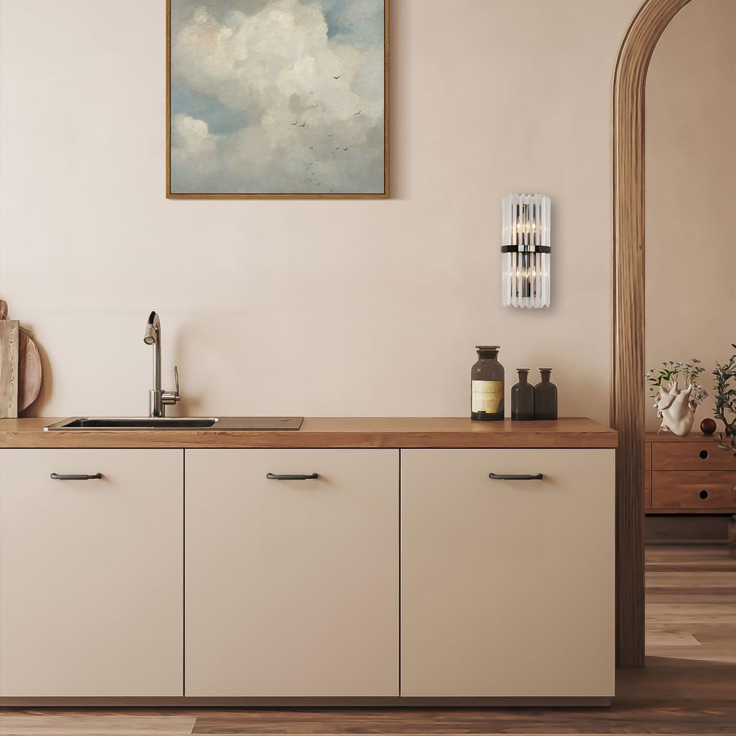 Moderner schicker Edelstahl luxuriöses Wandleuchte