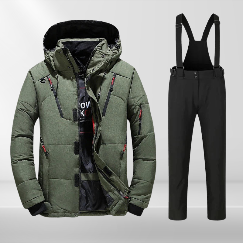 Herren Skianzug Thermo Set wasserdicht mit Skijacke