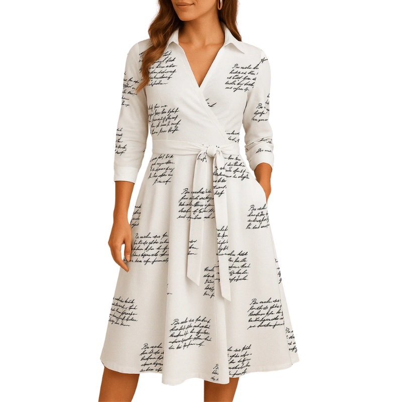 Damen Wickelkleid Polyester - Figurschmeichelnder Schnitt für Sommer und Anlass