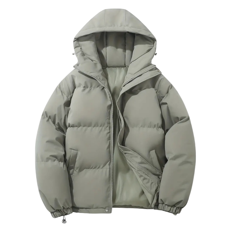 Wattierte Herren-Pufferjacke mit Kapuze wasserdicht