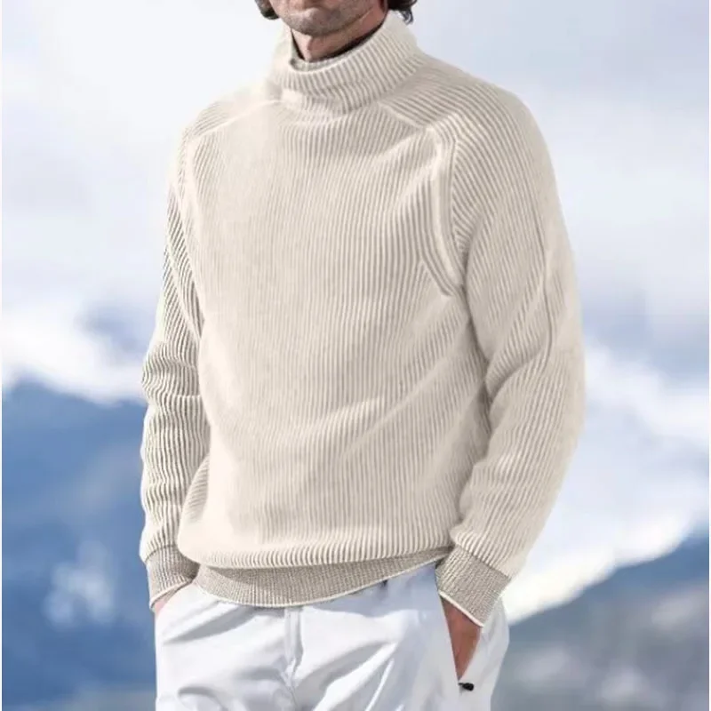 Herren Rollkragenpullover dick gestrickt