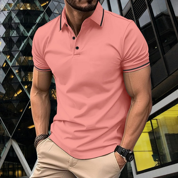Herren Polo-Shirt mit Kontraststreifen