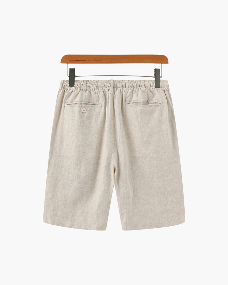 Herren Leinen-Shorts mit Kordelzug