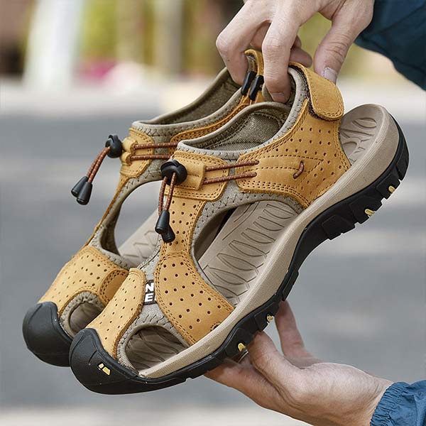Outdoor Herren-Sandalen mit Zehenschutz und rutschfester Sohle