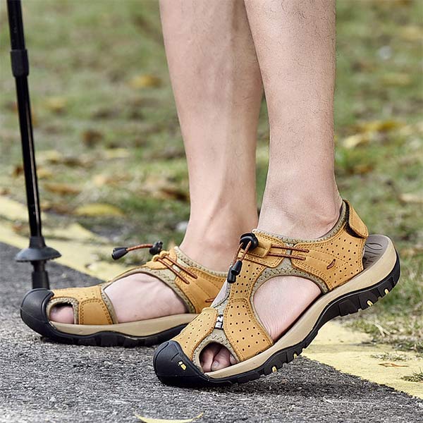 Outdoor Herren-Sandalen mit Zehenschutz und rutschfester Sohle