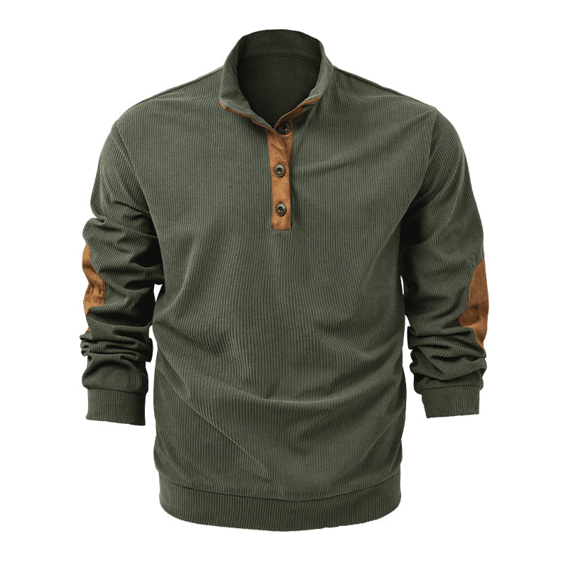 Herren Sweatshirt mit Stehkragen und langen Ärmeln für Outdoor-Aktivitäten