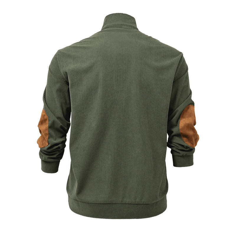 Herren Sweatshirt mit Stehkragen und langen Ärmeln für Outdoor-Aktivitäten