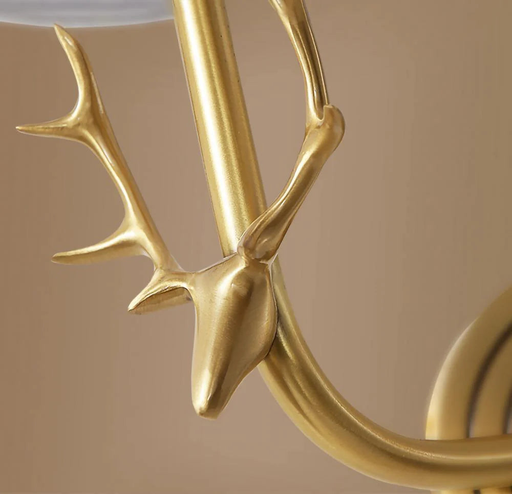 Geweihwandlampe