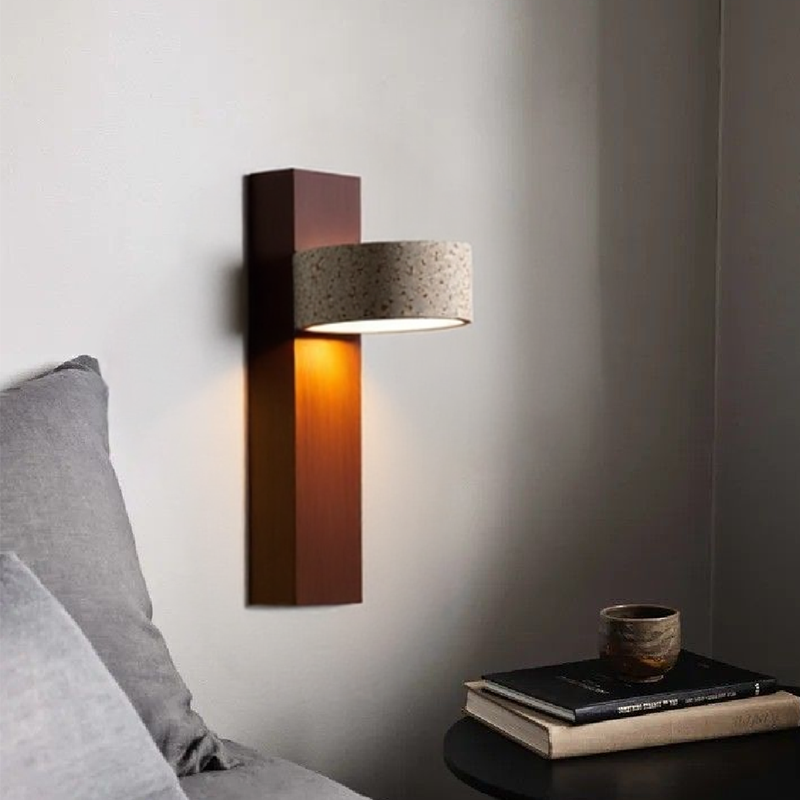 Off-White Travertin-Wandlampe