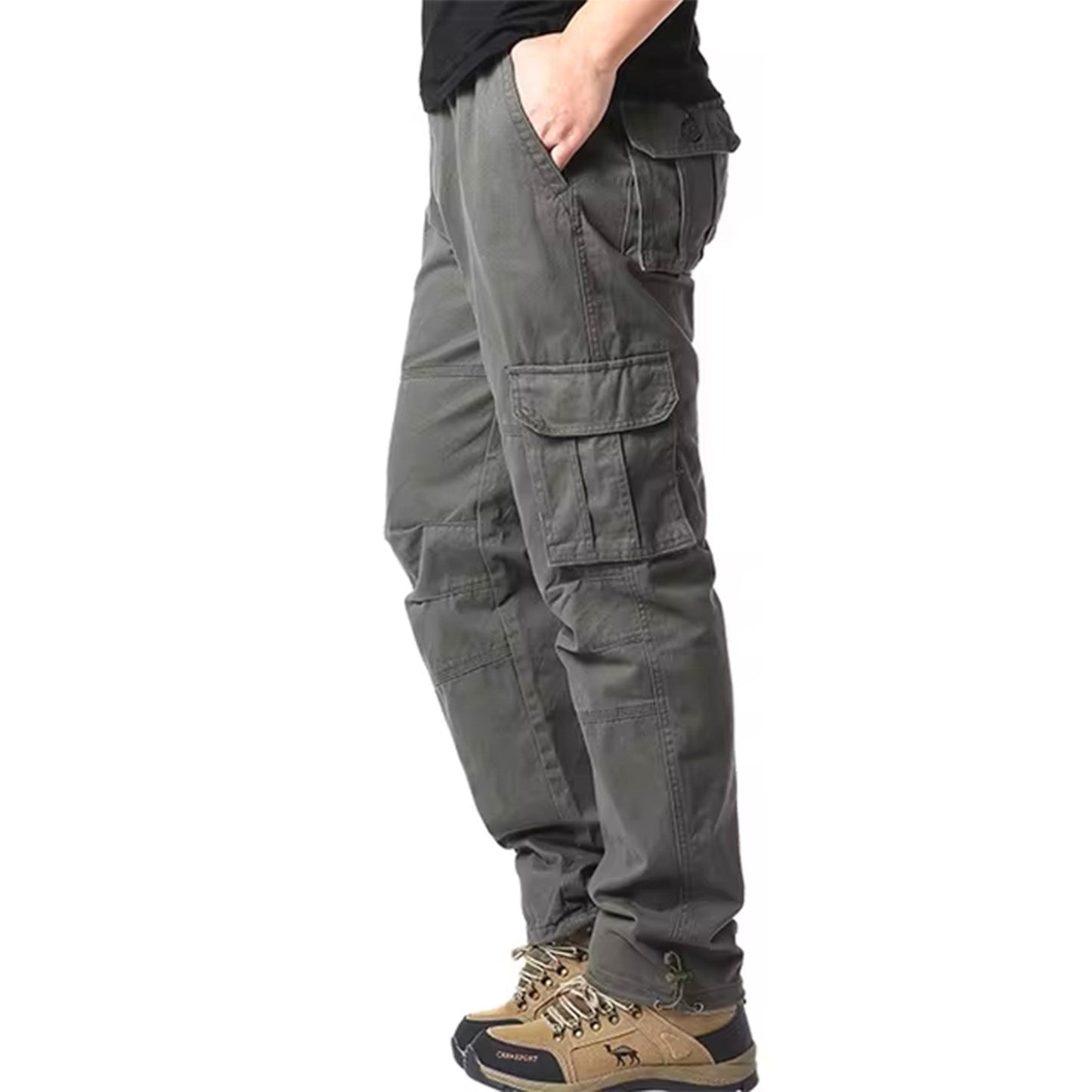Robuste Herren Cargohose mit Taschen für Alltag Outdoor Arbeit