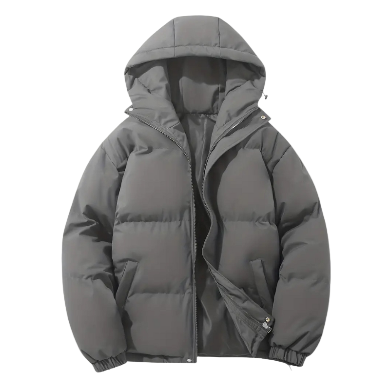 Wattierte Herren-Pufferjacke mit Kapuze wasserdicht