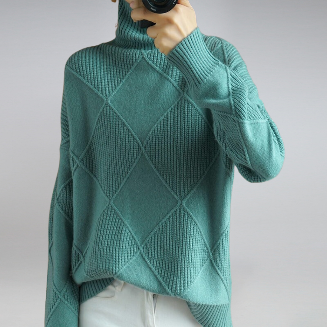 Rollkragenpullover Damen Oversize Strick