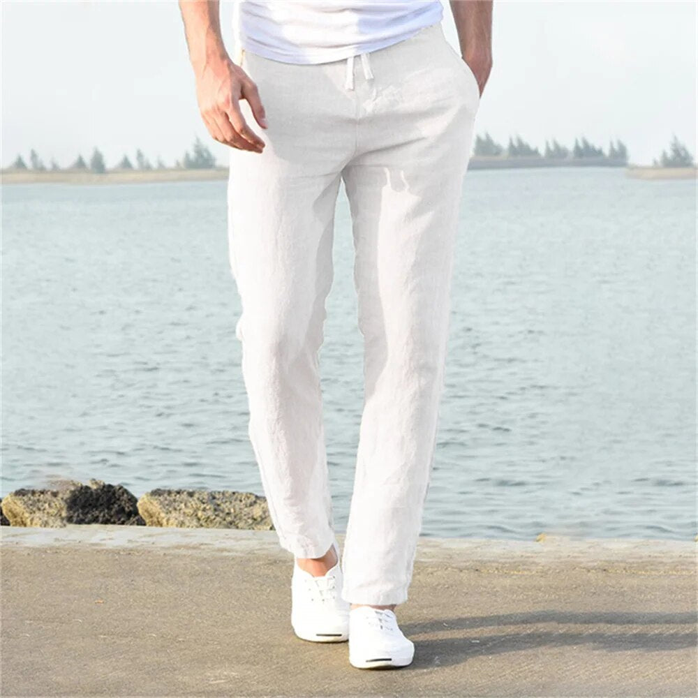 Leichte Herren Leinenhose, casual und komfortabel