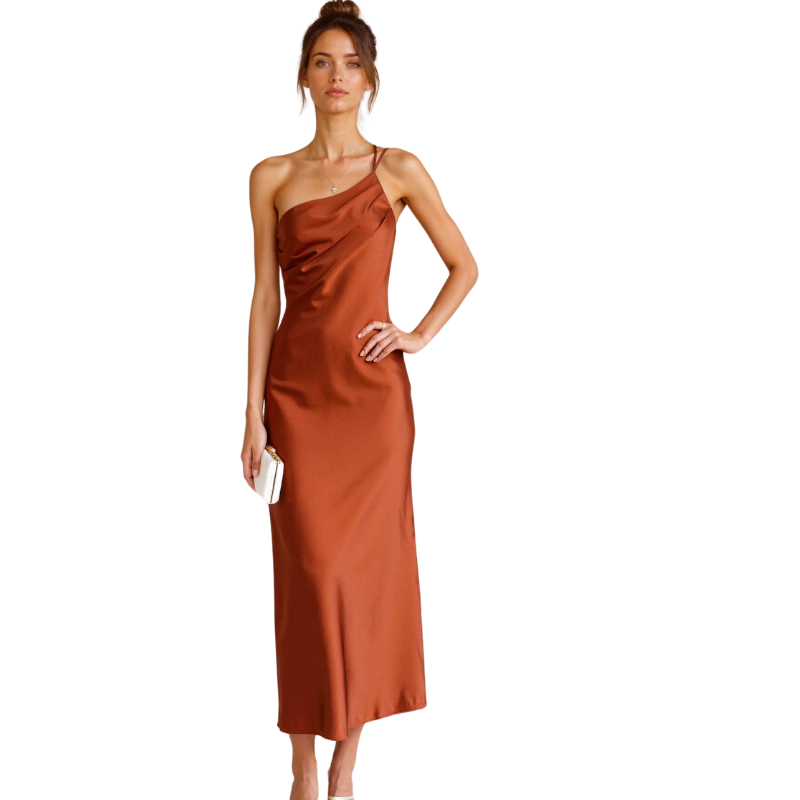 Elegantes Satin-Trägerkleid – Zeitlose Schönheit für besondere Anlässe