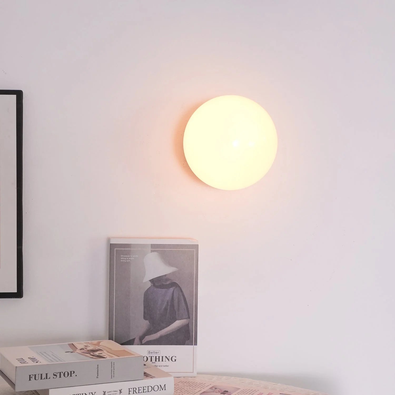 Moderne minimalistische Marshmallow -Glaswandlampe