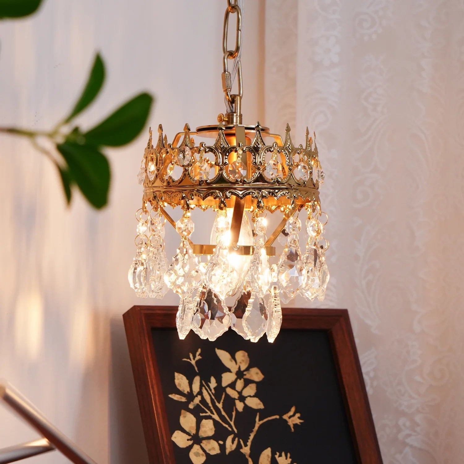 Klassische Kristall Wandleuchte mit warmem LED-Licht