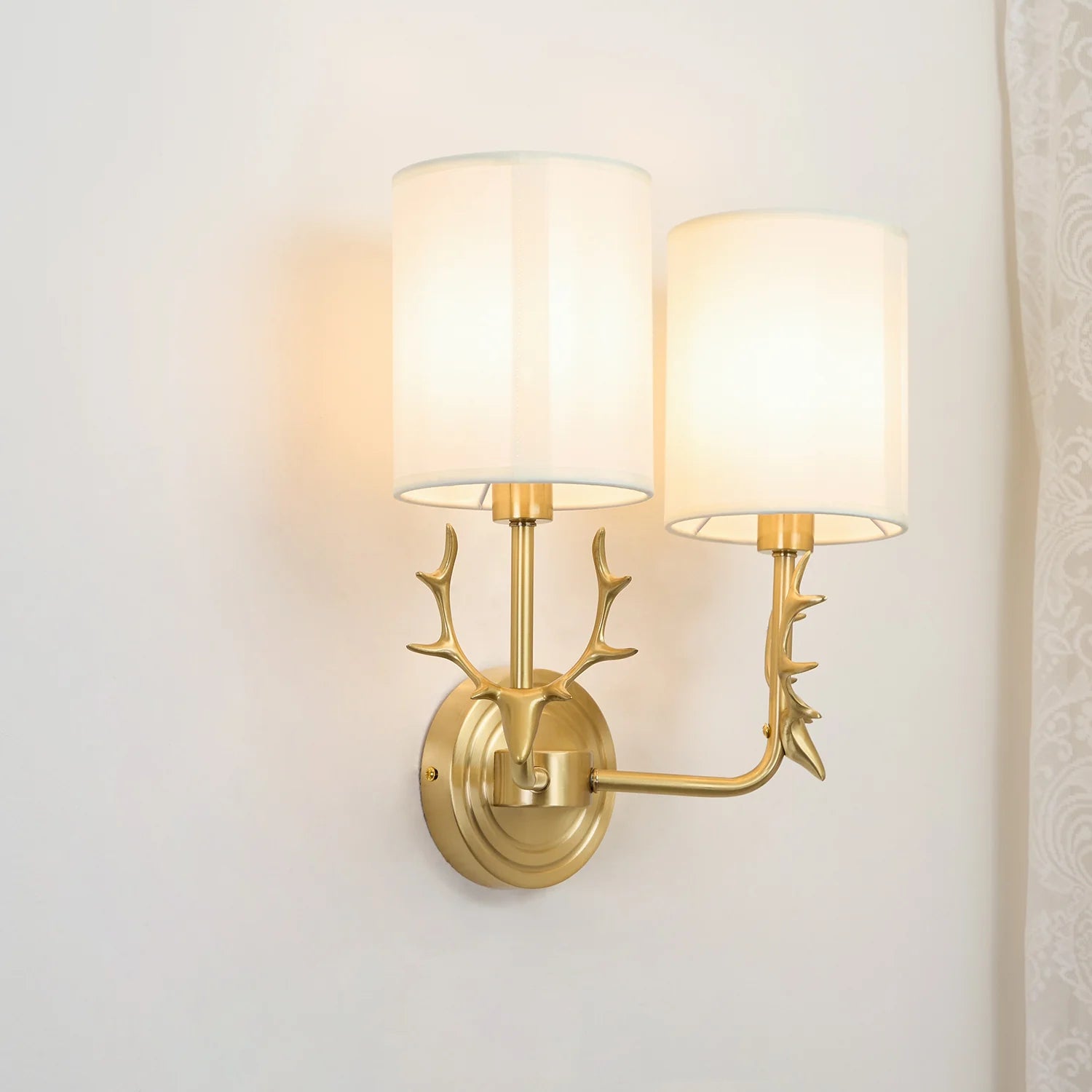 Geweihwandlampe