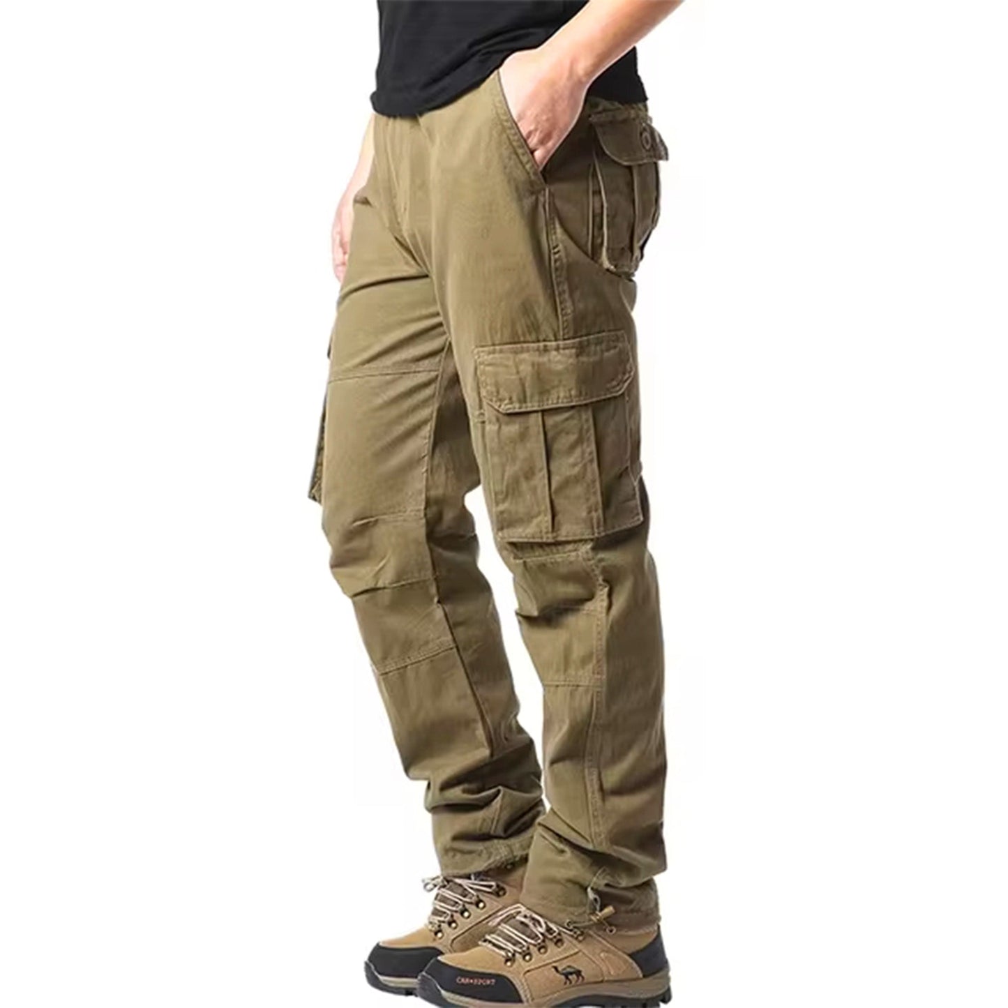 Robuste Herren Cargohose mit Taschen für Alltag Outdoor Arbeit