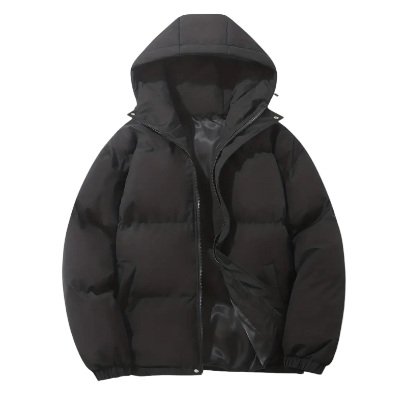 Wattierte Herren-Pufferjacke mit Kapuze wasserdicht