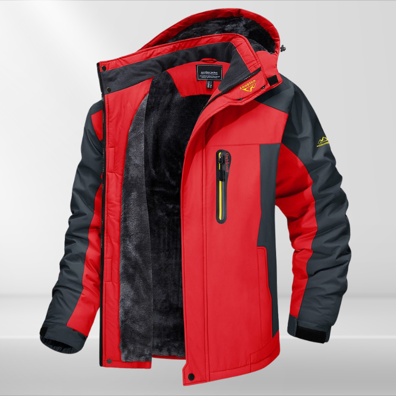Herren Outdoor Winterjacke wasserdicht mit warmem Fleecefutter