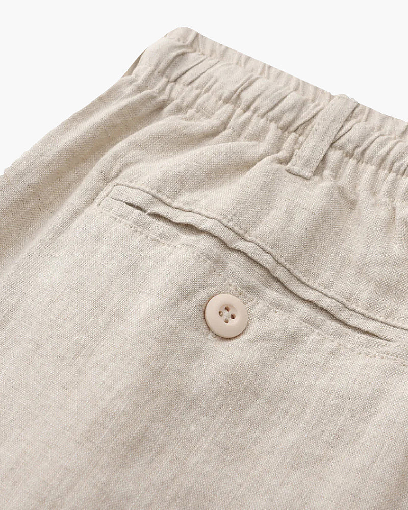Herren Leinen-Shorts mit Kordelzug