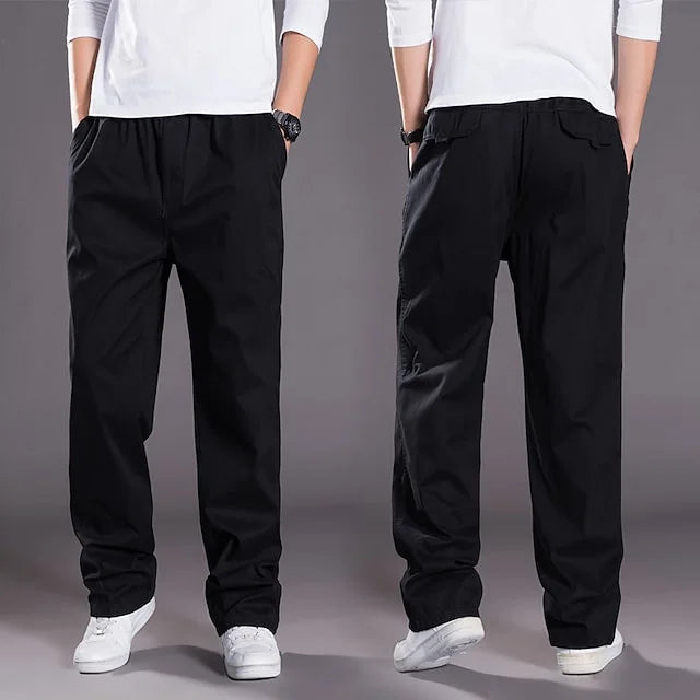 Herren Cargohose mit elastischem Bund und geradem Bein
