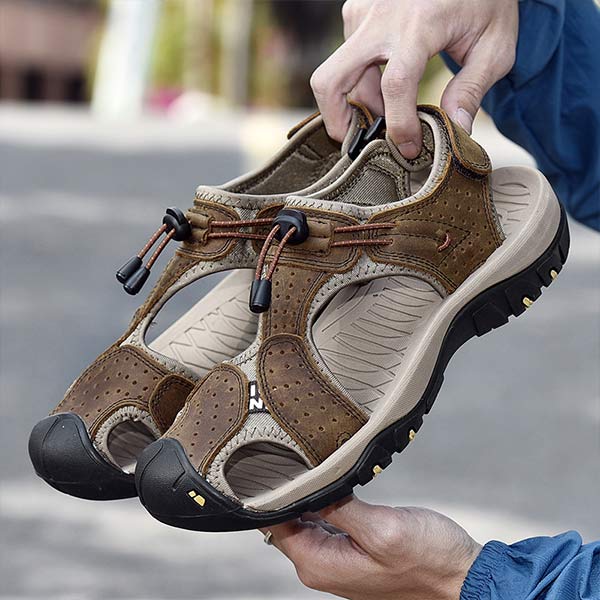 Outdoor Herren-Sandalen mit Zehenschutz und rutschfester Sohle