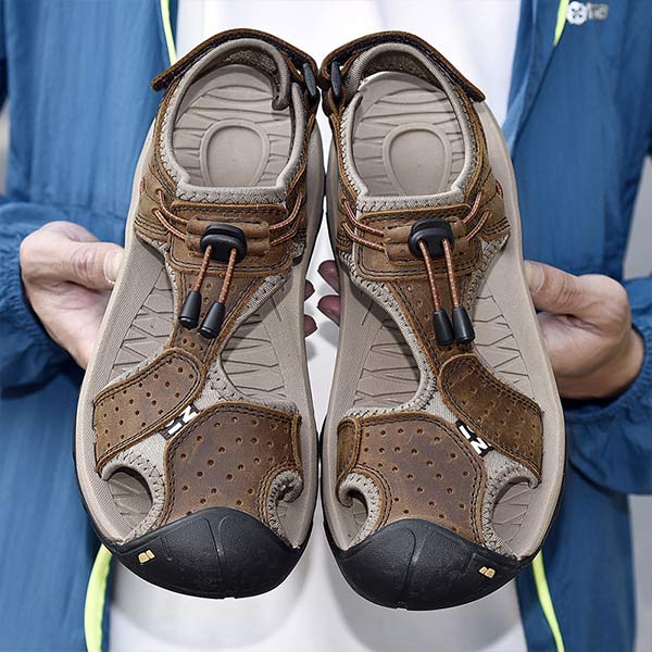 Outdoor Herren-Sandalen mit Zehenschutz und rutschfester Sohle